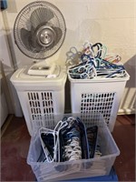 Plastic Hangers, Fan, Laundry Baskets