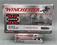 2x - Winchester 243 100 Gr 20 Rds/Box