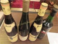 4 vintage bottles wine sealed