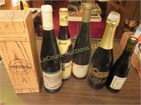 6 vintage bottles wine sealed