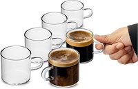 LUXU Glass Espresso Cups Set of 8, Demitasse Coffe