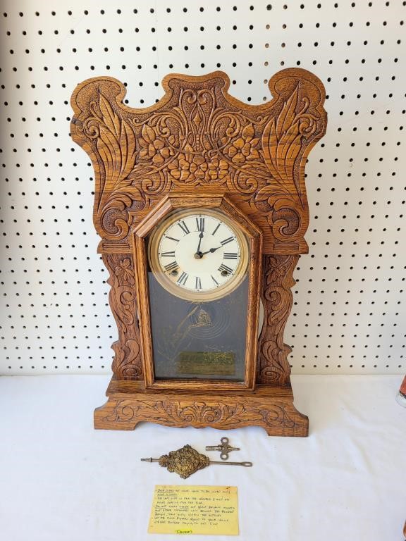 Antique Victorian Gingerbread Clock