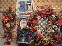 Large Grouping of Holiday Wreaths, Etc.