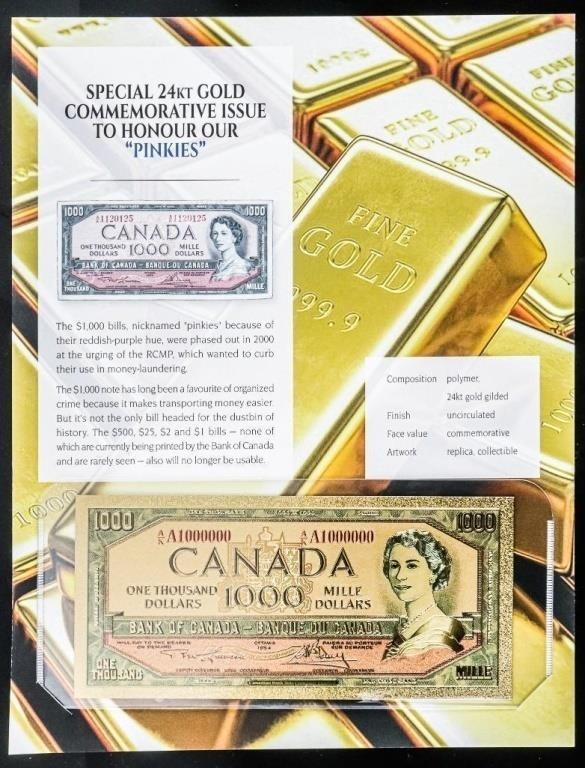 Special 24kt Gold Commemorative Issue - To Honour