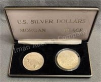 2x - Morgan and Peace Silver Dollar
