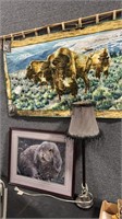 GROUP OF HOME GOODS INCLUDING: TAPESTRY, ACCENT