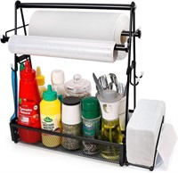 Grill Utensil Caddy, BBQ Silverware Caddy with Pap