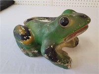 Vintage Plaster Lawn Frog