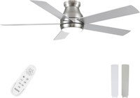 52 Inch Low Profile Ceiling Fans With Lights and R