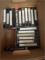 2 Boxes of Vintage VHS Nascar Tapes