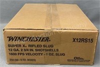 250 Rd Case Winchester 12 Ga 2 3/4in Rifled Slug