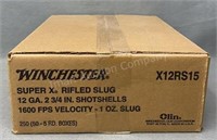 250 Rd Case Winchester 12 Ga 2 3/4in Rifled Slug