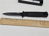8.5" Black Spring Assisted Knife G10 Handle