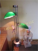 2 lamps one crystal one adjustable desk table lamp