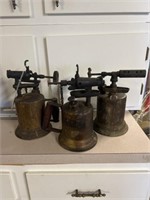 3 Antique Blow Torches