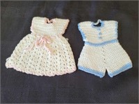 Vintage Crocheted Baby Shower Emblems