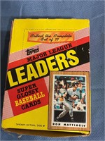 Topps major league leaders, baseball cards