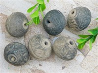 WHORL AFRICAN TRADE BEADS ROCK STONE LAPIDARY SPEC