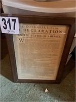 Framed Declaration Of Independence(Attic)