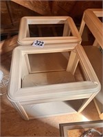 End Tables With Glass Tops(Attic)