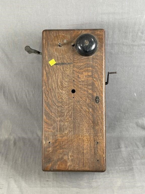 Oak Wall Telephone Box