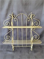 Vintage Brass Wall Shelf