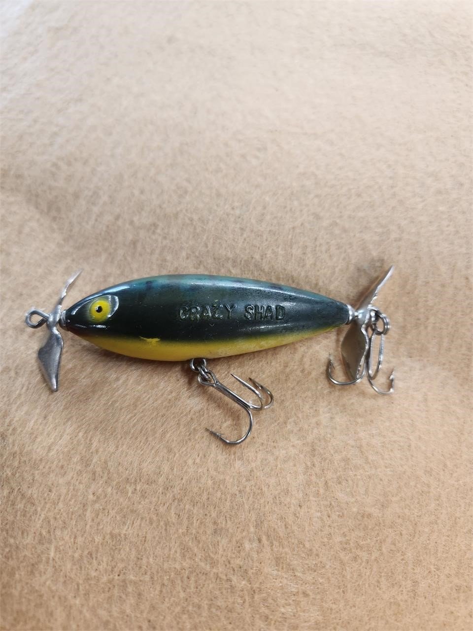 Antique fishing lure, crazy shad
