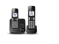 Panasonic KXTGC392B 2-Handset Cordless Phone with