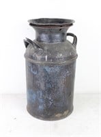 Antique Country Blue Paint Milk Jug Can