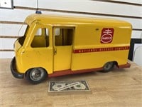 RARE Vintage Roberts metal toy truck van with