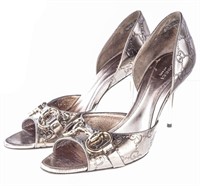 GUCCI - Italy Silver Grey Heels - Size 40 C -Preow