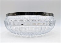 Vintage Glass Silver Trimmed Bowl