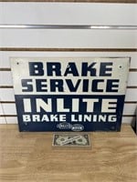 Vintage Inlite United Motors Service painted tin