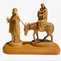 Nativity Hand Carved Wood Sculpture