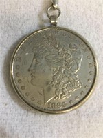 Fantastic Genuine US Silver Dollar Keychain
