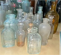 (14) Antique Bottles: Perfume, Liquor,