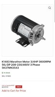 (2) Marathon K1483 Motors | 3/4HP
