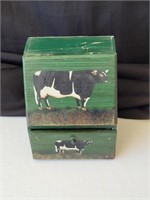 Country Theme Cow Storage Box