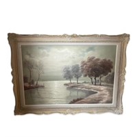 Vintage Original Oil Painting in Decorative Frame