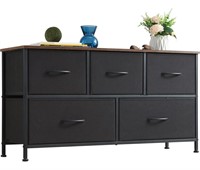 $80 39” Dresser for Bedroom with 5 Drawers Black