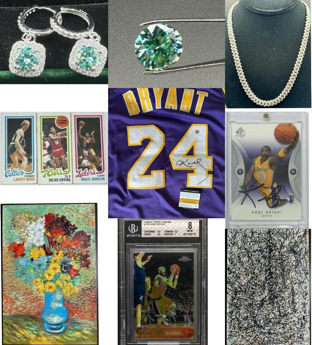 Fine Art, Coins, Jewelry, Gemstones, Sport Cards & More