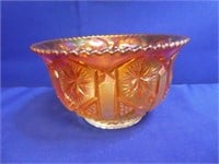 Imperial Star & File Marigold Carnival Glass Bowl