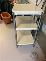 Vintage 2-Tier Electrified Rolling Cart
