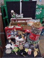 Mixed Box Lot of Christmas Decor/Glass Ornaments