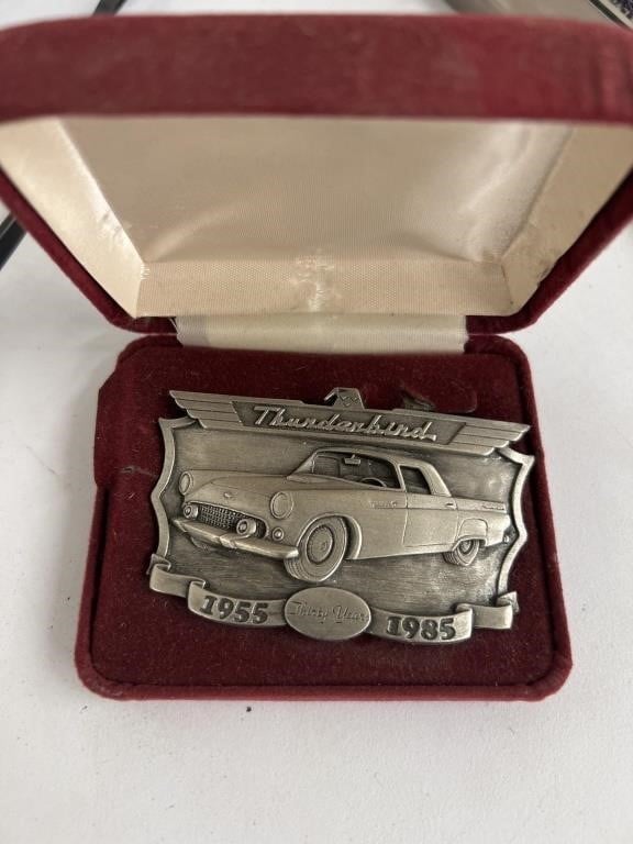 Limited edition pewter 1955 Ford Thunderbird belt