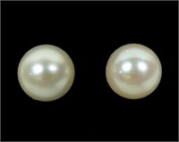 14K Yellow gold 7mm pearl post earrings