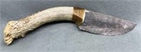 10in Hand Made Stag Handle Indian Artifact Knife