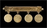 Victorian gold filled 1 1/8" bar pin