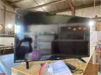Sanyo 38” TV with remote, powers on