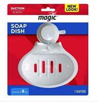 Magic Suction Soap Tray in White